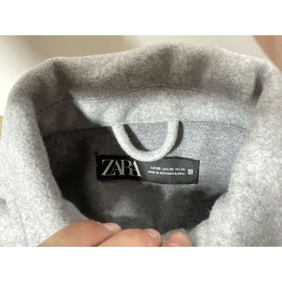 Zara Women’s Belted Overshirt/Shacket Gray Size XS - Picture 4 of 9